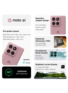 Motorola Edge 60 Fusion 5G Dual SIM Pantone Zephyr 12GB RAM  256GB With Free Gifts Moto Buds And 68W Charger Turbo - Middle East Version  - Image 2