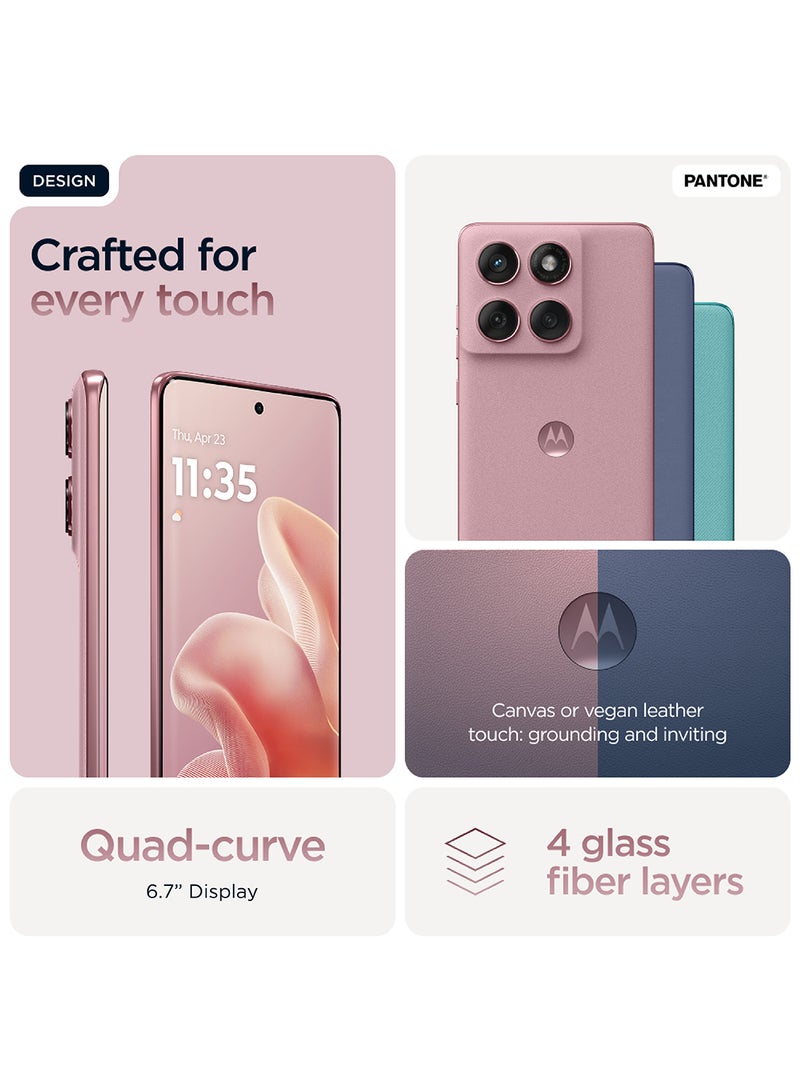 Motorola Edge 60 Fusion 5G Dual SIM Pantone Zephyr 12GB RAM  256GB With Free Gifts Moto Buds And 68W Charger Turbo - Middle East Version  - Image 3