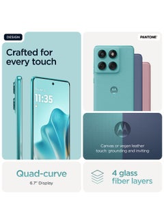 Motorola Edge 60 Fusion 5G Dual SIM Pantone Amazonite 12GB RAM  256GB With Free Gifts Moto Buds And 68W Charger Turbo - Middle East Version  - Image 3