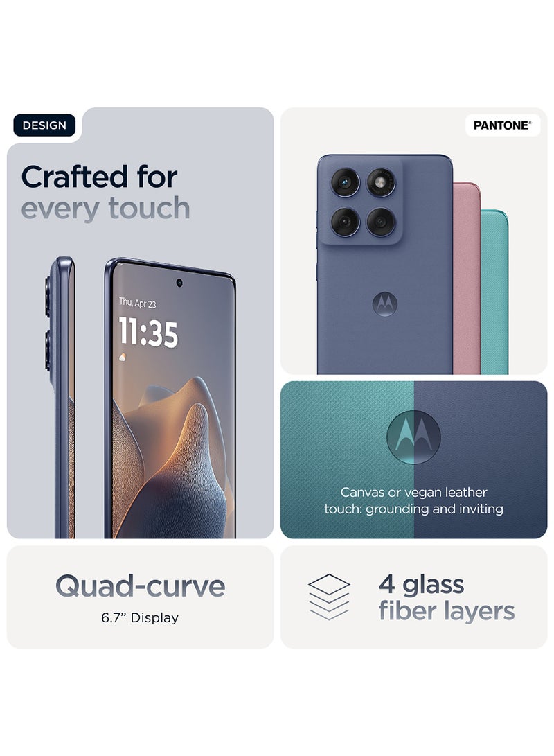 Motorola - Edge 60 Fusion 5G Dual SIM Pantone Slipstream Grey 12GB RAM  256GB With Free Gifts Moto Buds And 68W Charger Turbo - Middle East Version - Image 1