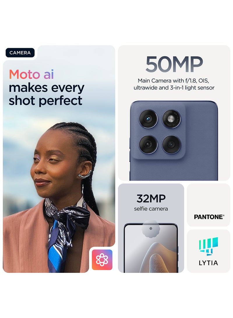 Motorola - Edge 60 Fusion 5G Dual SIM Pantone Slipstream Grey 12GB RAM  256GB With Free Gifts Moto Buds And 68W Charger Turbo - Middle East Version - Image 1