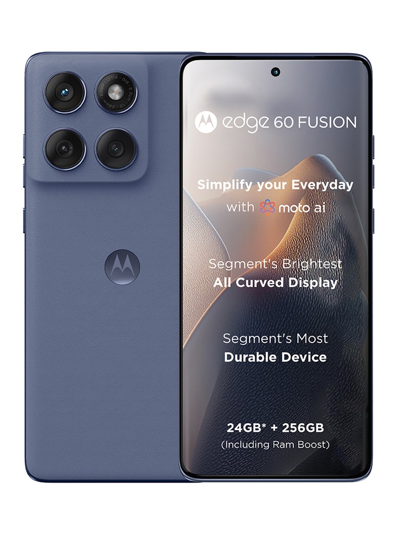 Motorola - Edge 60 Fusion 5G Dual SIM Pantone Slipstream Grey 12GB RAM  256GB With Free Gifts Moto Buds And 68W Charger Turbo - Middle East Version - Image 1