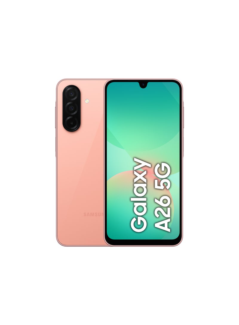 Samsung Galaxy A26 5G Dual SIM Peach Pink 6GB RAM 128GB - International Version - Image 1