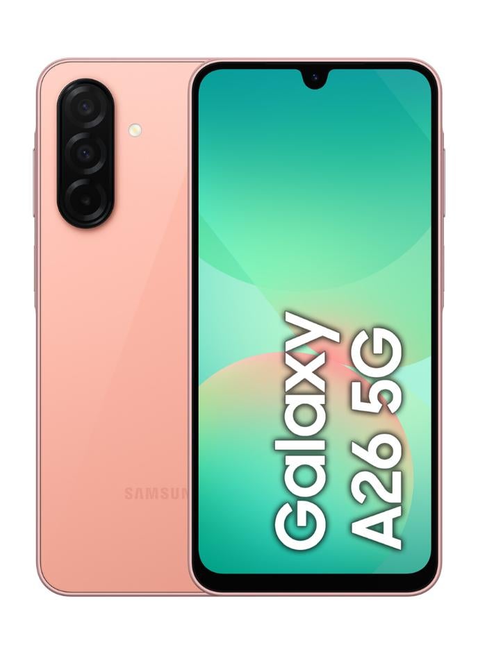 سامسونج Galaxy A26 5G Dual SIM Peach Pink 6GB RAM 128GB - International Version - Image 1