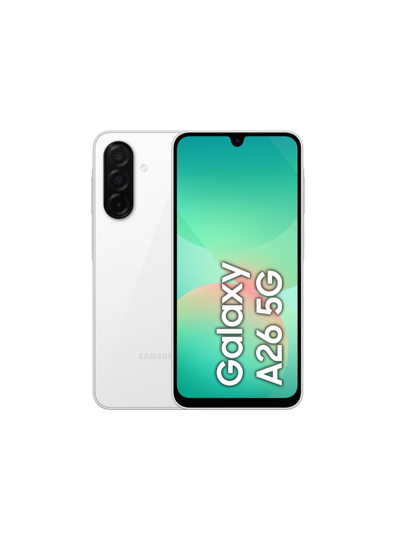 Samsung Galaxy A26 5G Dual SIM White 8GB RAM 256GB - International Version  - Image 1