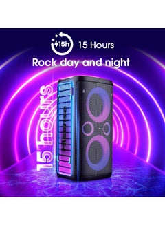 Hisense 300W Wireless Party Speaker – 2.0CH Sound, Built-in Subwoofer, IPX4 Waterproof, 15H Battery, Bluetooth 5.0, DJ & Karaoke Mode HP100 black  - Image 4