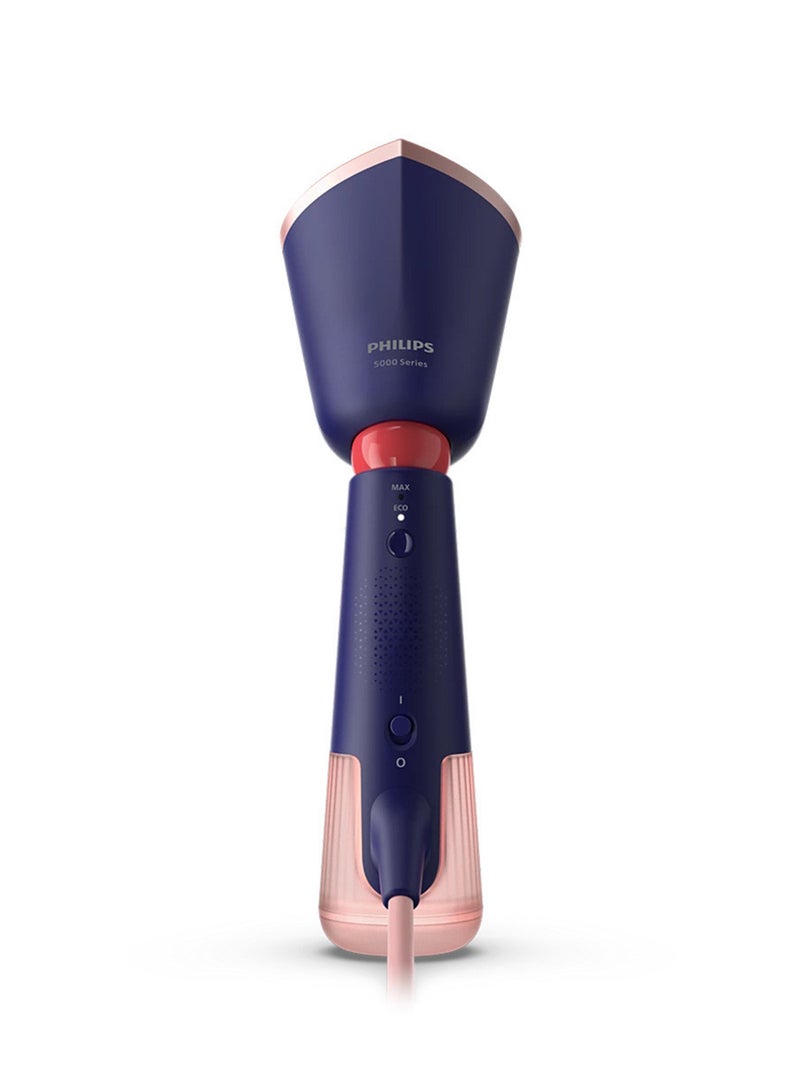 فيليبس 5000 series Handheld Steamer, 1300W,24 g/min continous steam,0.2 L removable water tank,Eco and Max settings,pointed tip,2-in-1 GlovePouch for travel ,StyleMat for safe steaming ,Active heated steam plate protects clothes 0.2 L 1300 W STH5030/20 Blue  - Image 2