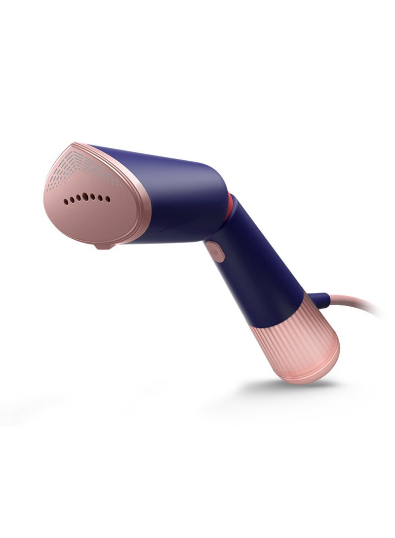 فيليبس 5000 series Handheld Steamer, 1300W,24 g/min continous steam,0.2 L removable water tank,Eco and Max settings,pointed tip,2-in-1 GlovePouch for travel ,StyleMat for safe steaming ,Active heated steam plate protects clothes 0.2 L 1300 W STH5030/20 Blue  - Image 1