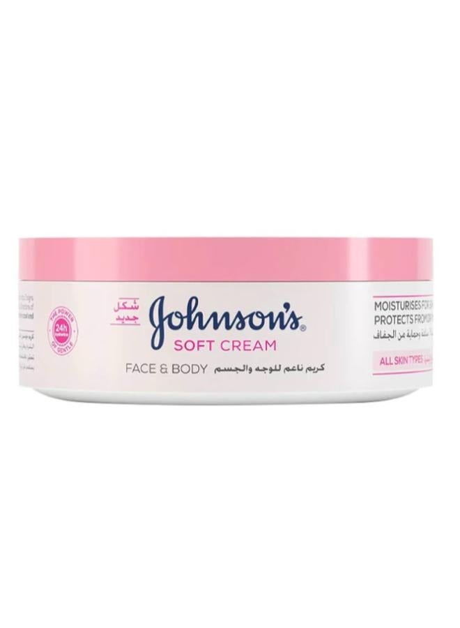Johnson's - Soft Cream for Face and Body 200ml - Image 1