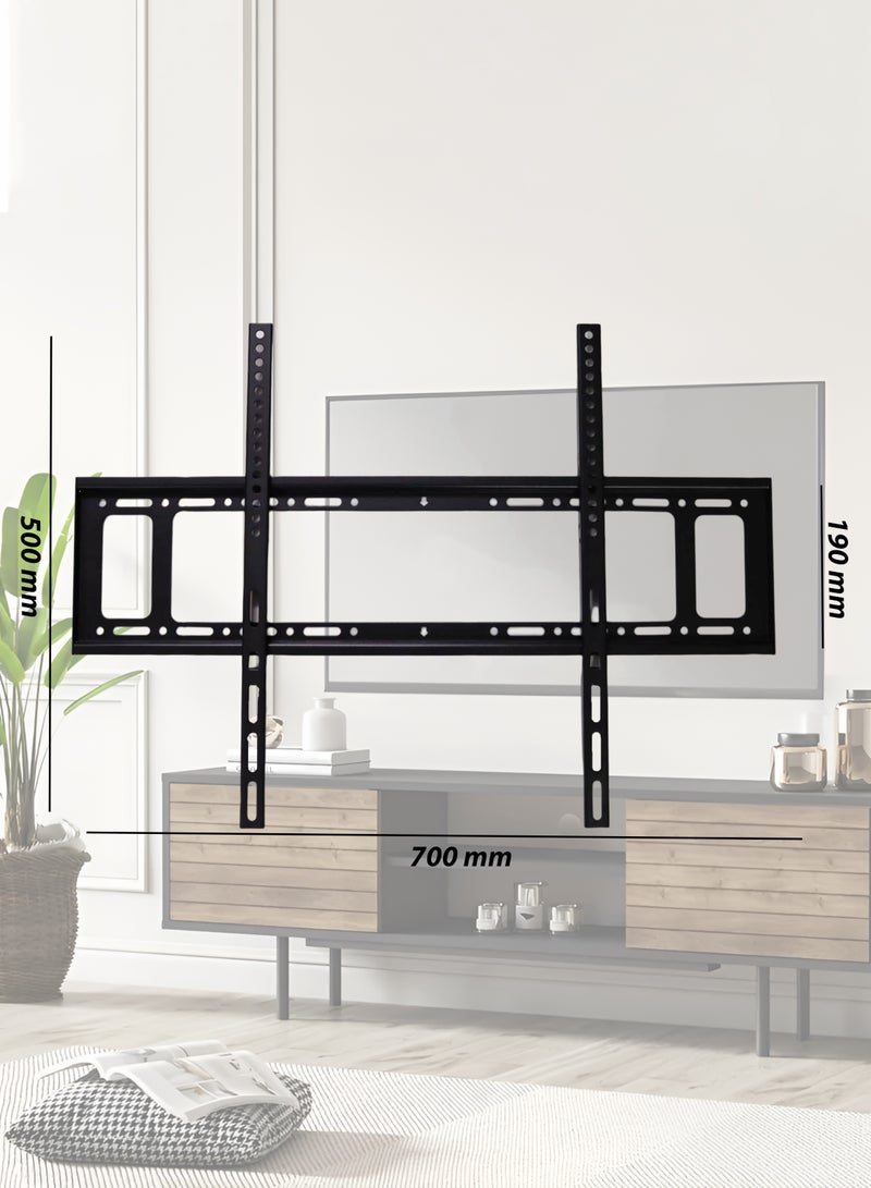 Toshionics Ultra Strong Heavy Duty Fixed TV Wall Mount Bracket for LED and LCD TVs  V80 Universal TV Mount with Built-in Cable Management Supports 32 to 100 Inch Screens VESA 200x200mm to 800x600mm Max Load 80kg Slim and Secure Steel TV Wall Bracket for Flat and Curved Panel Televisions black - Image 3