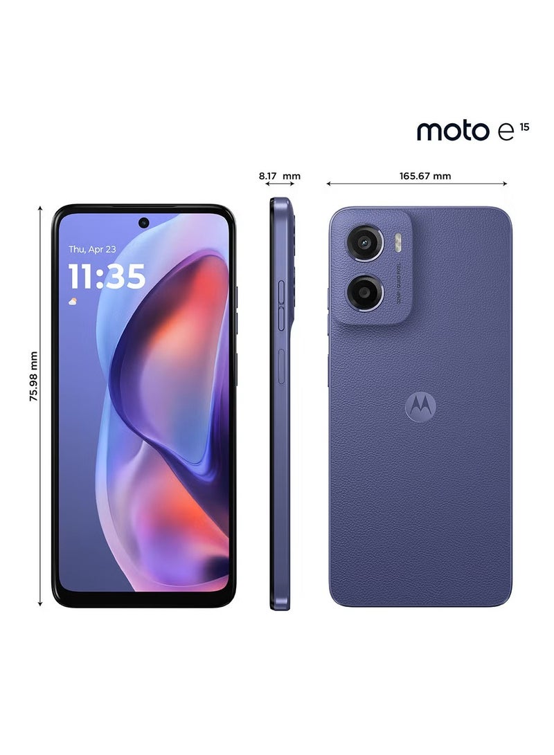 E15 4G Dual SIM Fresh Lavender 2GB RAM 64GB With Motorola Bottle - Middle East Version