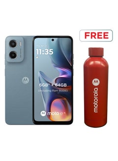 Motorola E15 4G Dual SIM Misty Blue 2GB RAM 64GB With Motorola Bottle - Middle East Version  - Image 1