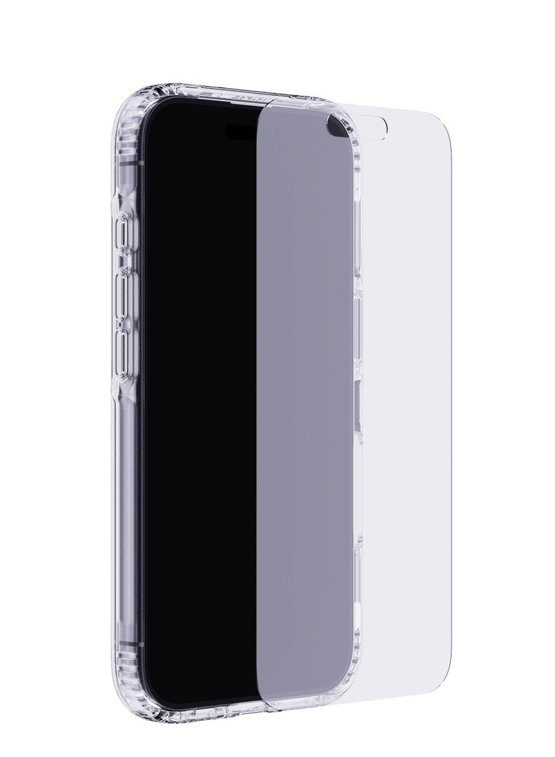 تيك 21 - مجموعة واقي شاشة وحافظة وواقي عدسة كاميرا لهاتف iPhone 16 شفاف - Image 1