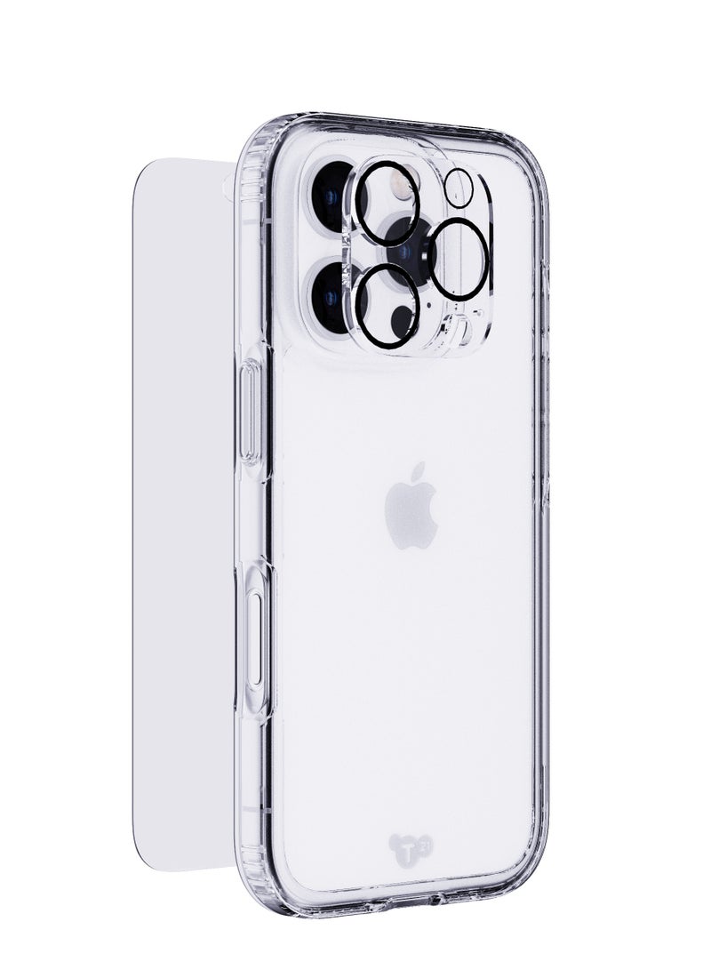 tech21 - Bundle Screen Protector And Case And Camera Lens Protector For iPhone 16 Pro Max clear - Image 1