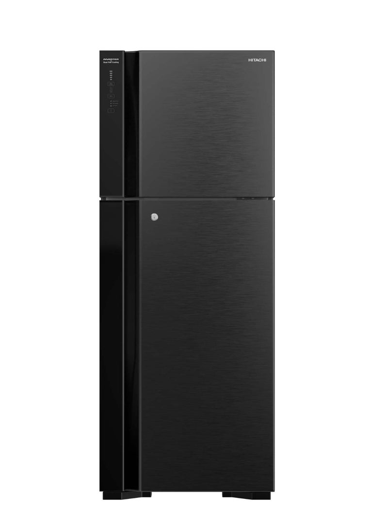 هيتاشي Refrigerator 11.8Cuft Freezer 4.1Cuft No Frost Inverter Compressor HRTN7489DFBBKSA Black  - Image 1
