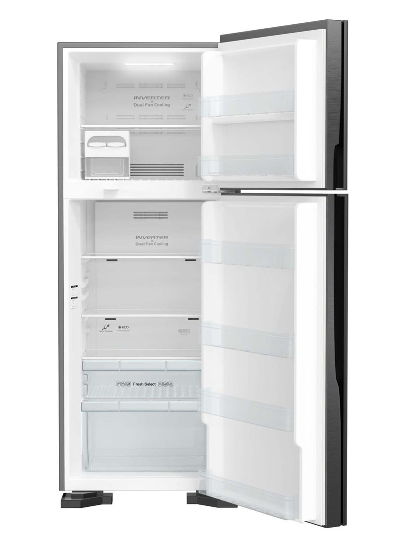 هيتاشي Refrigerator 11.8Cuft Freezer 4.1Cuft No Frost Inverter Compressor HRTN7489DFBBKSA Black  - Image 3