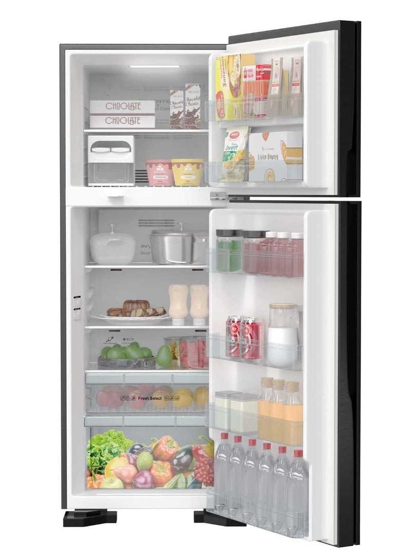 هيتاشي Refrigerator 11.8Cuft Freezer 4.1Cuft No Frost Inverter Compressor HRTN7489DFBBKSA Black  - Image 4