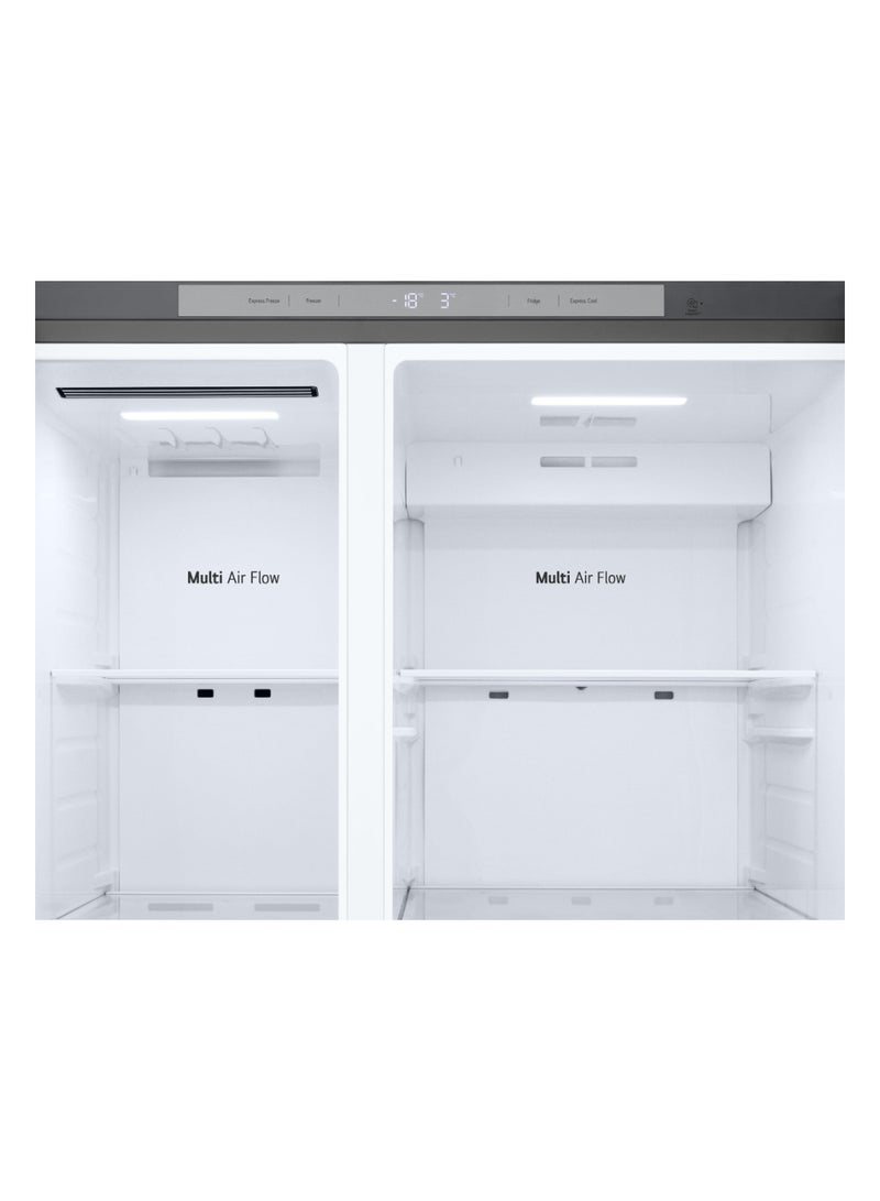 إل جي SBS Refrigerator 14.9Cuft Freezer 8.3Cuft Smart Inverter LS25CBBDIK PCM Silver  - Image 5