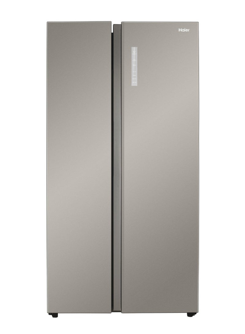 هاير Side by Side Refrigerator 137Cuft Freezer 75Cuft HRF-768SS Gray  - Image 1