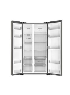 Haier Side by Side Refrigerator 137Cuft Freezer 75Cuft HRF-768SS Gray  - Image 4
