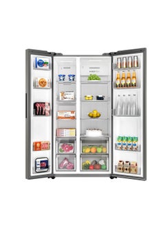 Haier Side by Side Refrigerator 137Cuft Freezer 75Cuft HRF-768SS Gray  - Image 5