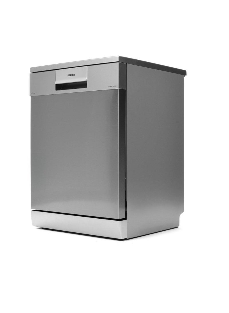 توشيبا - Dishwasher 14 Place Settings 10 Programs DW-14F6ME(SS)-SA Stainless Steel - Image 1
