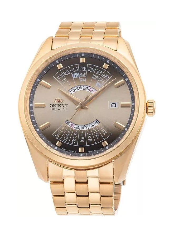 ORIENT Men's Automatic Mechanical Perpetual Calendar Gold Large Dial Watch RA-BA0001G10B - Image 1