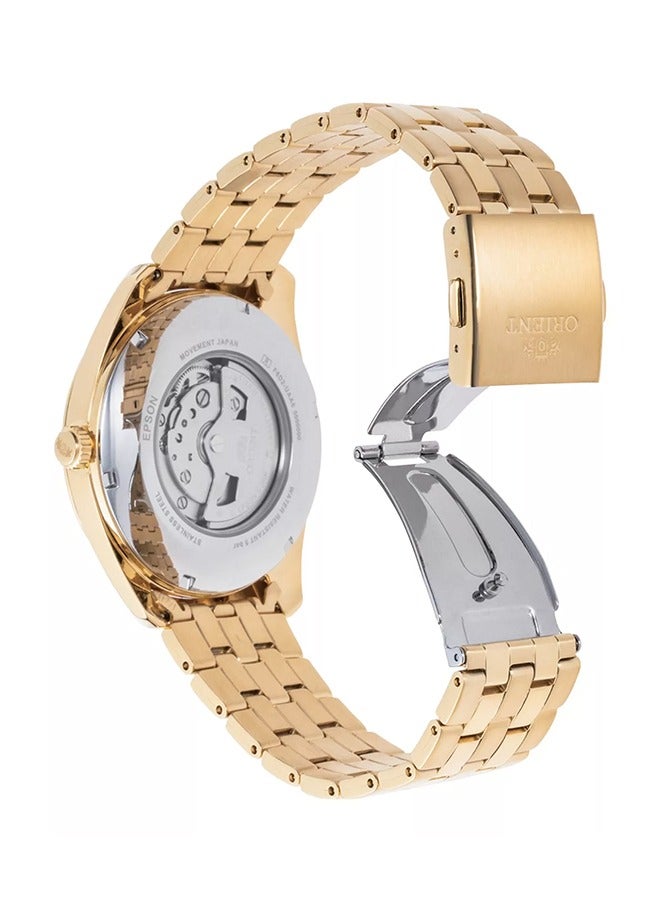 ORIENT Men's Automatic Mechanical Perpetual Calendar Gold Large Dial Watch RA-BA0001G10B - Image 3