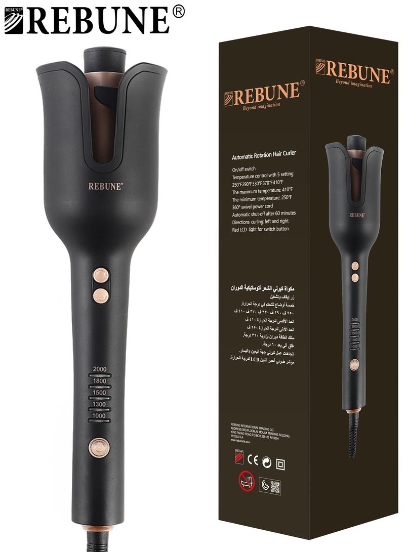 REBUNE Original RE-2082 Automatic Rotation Hair Curler Fast Heating 5 Temperatures & 2 Directions for All Hair  - Image 1