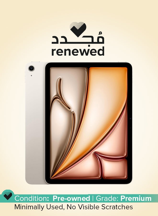 Apple Renewed - iPad Air 2024 11-Inch M2 6th Gen 128GB Starlight With Wi-Fi - International Version  - Image 1