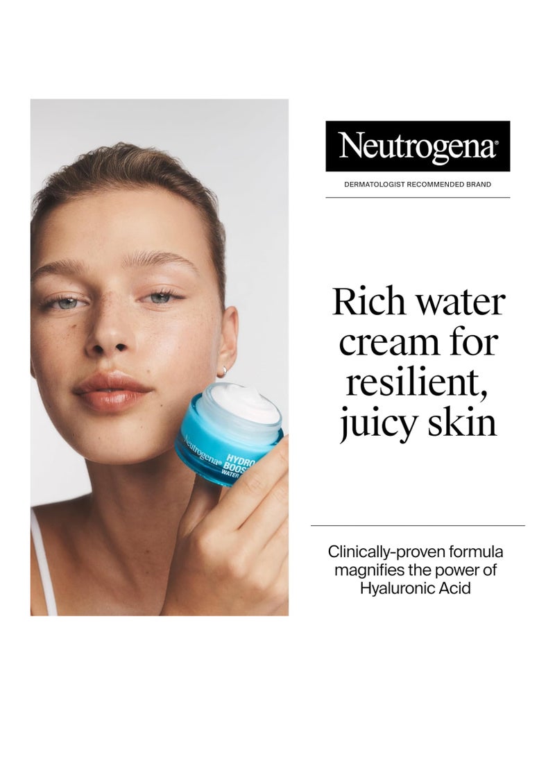 Neutrogena Hydro Boost Skincare Set, Hydro Boost Fragrance Free Water Cream Face Moisturizer, 1.7 fl oz, & Trial Size Hydro Boost Fragrance Free Hydrating Gel Facial Cleanser 1.7 fl ozFluid Ounce - Image 2
