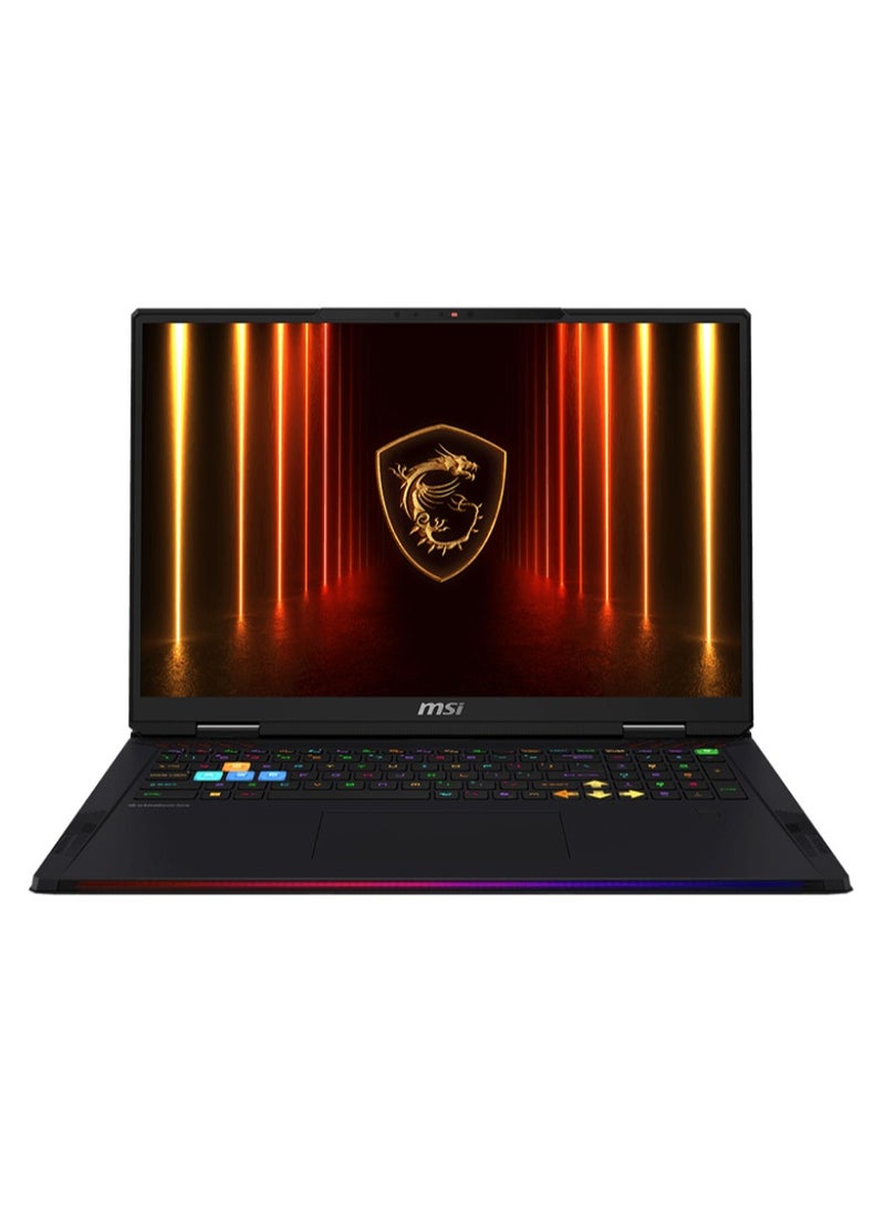 MSI RAIDER 18 HX AI A2XWIG Laptop With 18-Inch UHD+ Display, Core Ultra 9 285HX Processor/64GB RAM/2TB SSD/16GB NVIDIA Geforce RTX 5080 Graphics Card/Windows 11 Home English/Arabic black  - Image 1