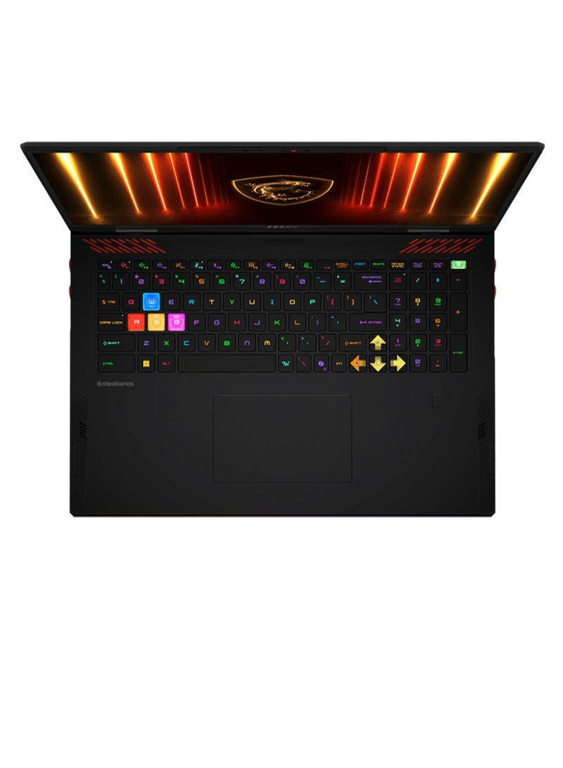 MSI RAIDER 18 HX AI A2XWIG Laptop With 18-Inch UHD+ Display, Core Ultra 9 285HX Processor/64GB RAM/2TB SSD/16GB NVIDIA Geforce RTX 5080 Graphics Card/Windows 11 Home English/Arabic black  - Image 4