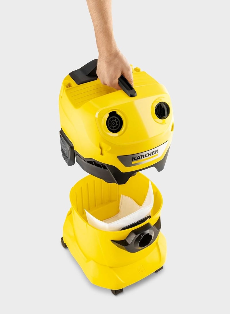 كارشر 1.628-209.0 - WD 4 V-20/5/22 - Wet and dry vacuum cleaner 1000 W WD4 Yellow  - Image 3