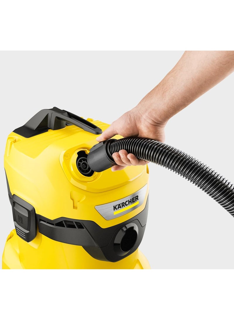 كارشر 1.628-209.0 - WD 4 V-20/5/22 - Wet and dry vacuum cleaner 1000 W WD4 Yellow  - Image 2