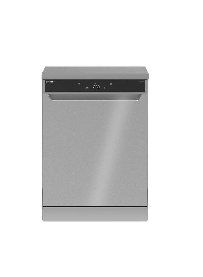 شارب Dishwasher 15 Person 60 cm Inverter Digital 10 Programs Stainless 15 L QW-V1015A-SS Silver  - Image 1