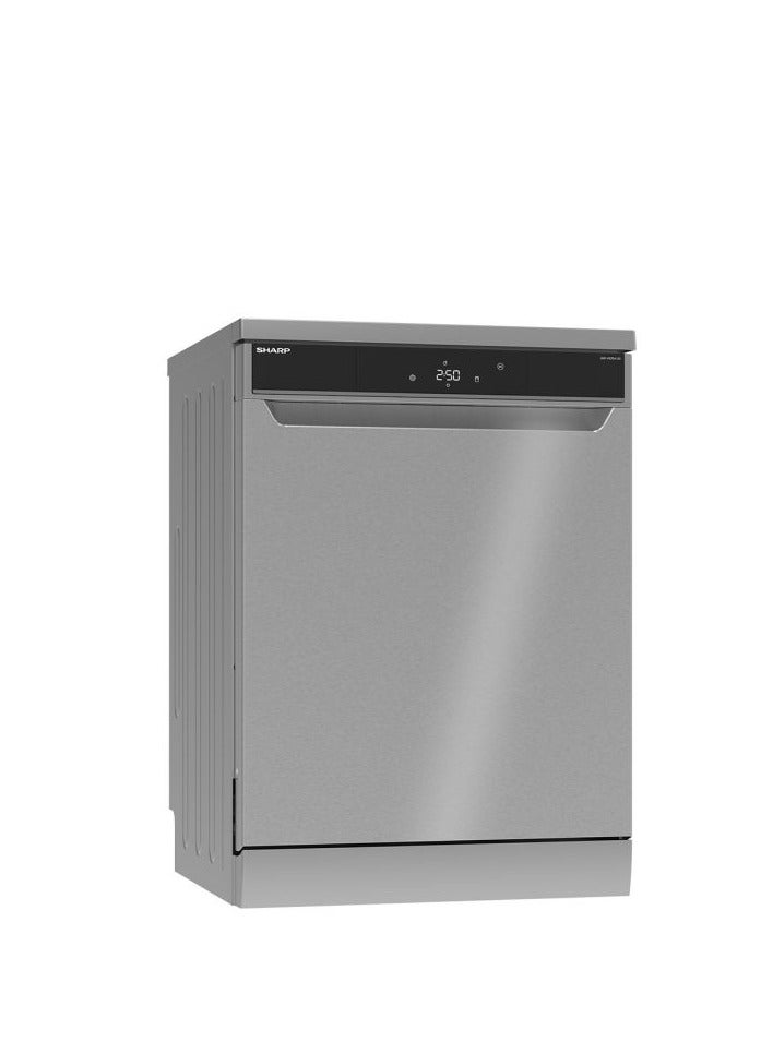 شارب Dishwasher 15 Person 60 cm Inverter Digital 10 Programs Stainless 15 L QW-V1015A-SS Silver  - Image 2