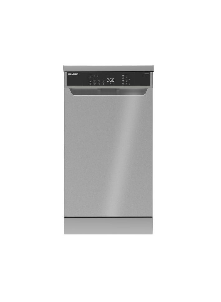 شارب Dishwasher 10 Person 45 cm Digit 6 Programs Stainless 10 L QW-V610-SS Silver  - Image 1