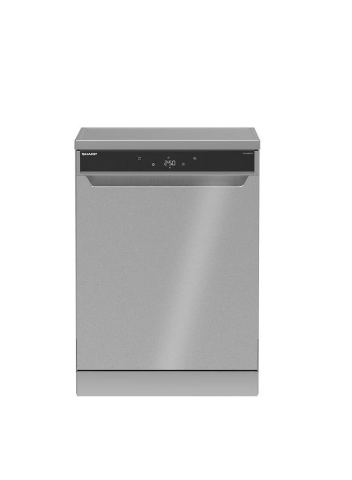 شارب Dishwasher 14 Person 60 cm Inverter Digital 10 Programs Stainless - 14 L QW-V1014A-SS Silver 