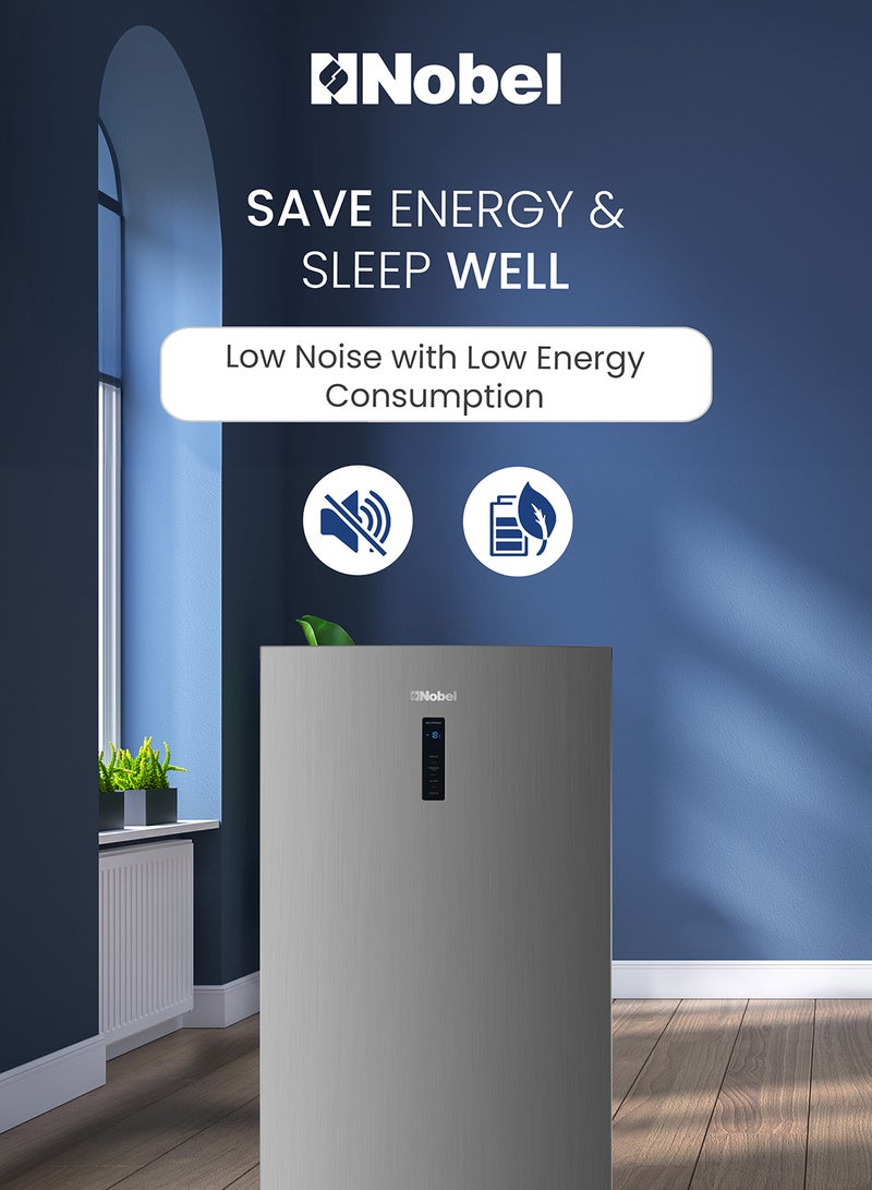 نوبل - 700L Gross Capacity, 439L Net Capacity Upright Freezer – No Frost Cooling, and Convertible Function, Single-door design, 16kg/24h freezing capacity - 700 L 180 W NR775 Silver - Image 1