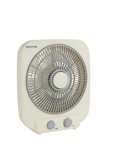 KRYPTON Krypton 10" Box Fan- KNF6449/ High Performance with 3-Speed Controls and 6 PP Leaf Blades/ Efficient Cooling and Wind, 60 Minute Timer, 50W Motor/ 2 Years Warranty, Grey and White KNF6449 white  - Image 3