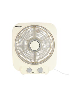 KRYPTON Krypton 10" Box Fan- KNF6449/ High Performance with 3-Speed Controls and 6 PP Leaf Blades/ Efficient Cooling and Wind, 60 Minute Timer, 50W Motor/ 2 Years Warranty, Grey and White KNF6449 white  - Image 2