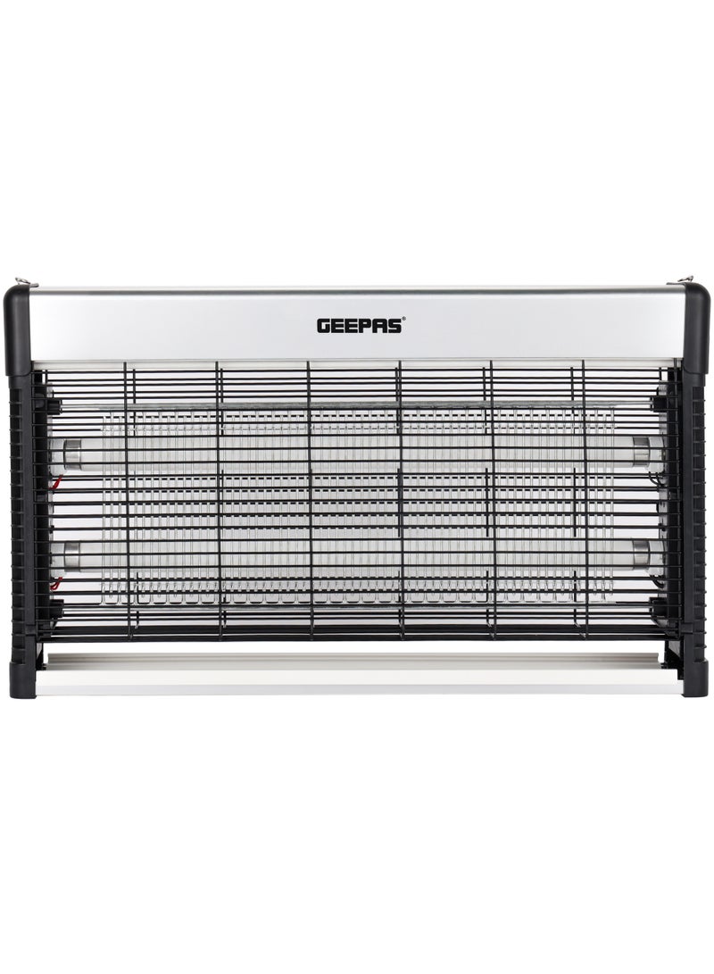GEEPAS Electric Insect Killer 30W with 2 x 15W UV Tubes| Advanced Technology, Pollution-Free Operation, Low Power Consumption| No Toxic Fumes or Vapor, Easy Install and Clean, Fly Catcher for Home Hotels & Offices| GBK25619 GBK25619 Silver & Black  - Image 1