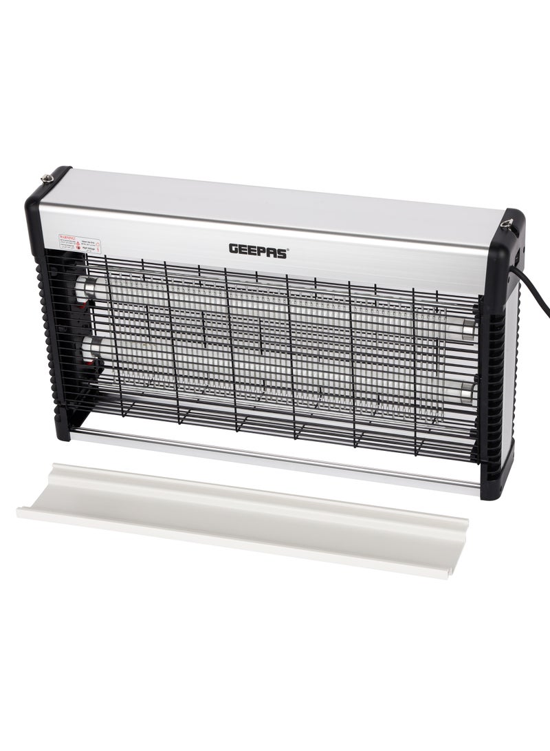 GEEPAS Electric Insect Killer 30W with 2 x 15W UV Tubes| Advanced Technology, Pollution-Free Operation, Low Power Consumption| No Toxic Fumes or Vapor, Easy Install and Clean, Fly Catcher for Home Hotels & Offices| GBK25619 GBK25619 Silver & Black  - Image 4