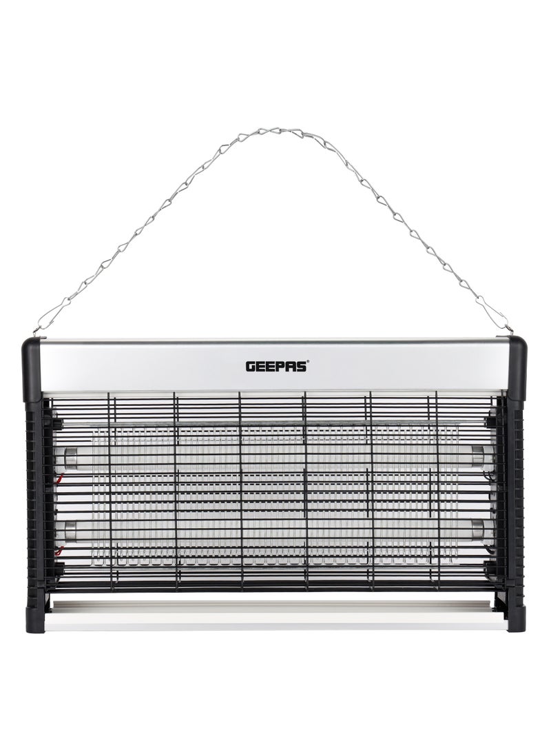 GEEPAS Electric Insect Killer 30W with 2 x 15W UV Tubes| Advanced Technology, Pollution-Free Operation, Low Power Consumption| No Toxic Fumes or Vapor, Easy Install and Clean, Fly Catcher for Home Hotels & Offices| GBK25619 GBK25619 Silver & Black  - Image 2