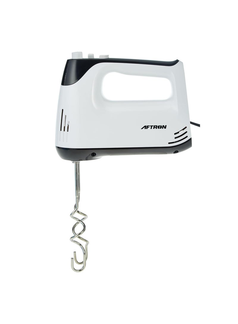أفترون خلاط يدوي 300 واط 5 سرعات مع وظيفة توربو خفاقة من الفولاذ المقاوم للصدأ مع خطافات العجين - Image 3