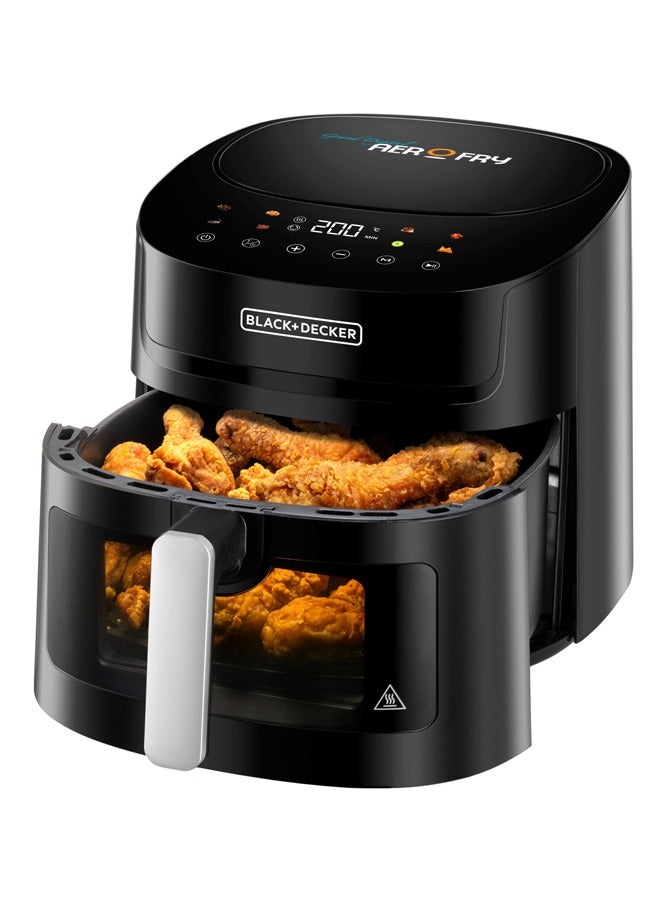 بلاك اند ديكر 8-In-1 Digital Air Fryer With Window, 7.2L Large Capacity, 1800W, Rapid Air Technology, LED Touch Display, Dehydrate Function, Dishwasher Safe Basket, Cool-Touch Handle 7.2 L 1800 W AF7210-B5 Black  - Image 4