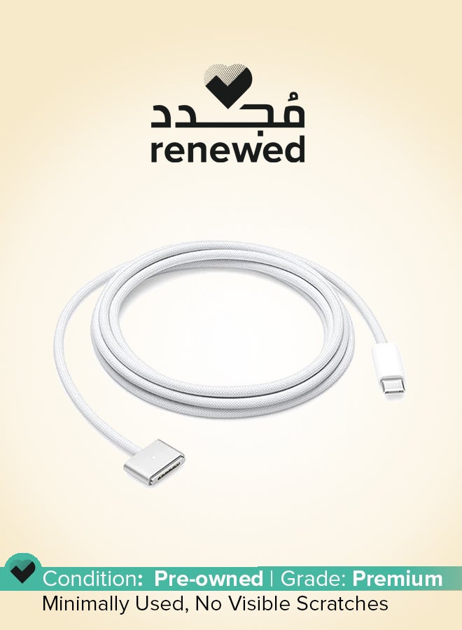 ابل  Renewed - USB-C to Magsafe 3 Cable (2m) White - Image 1