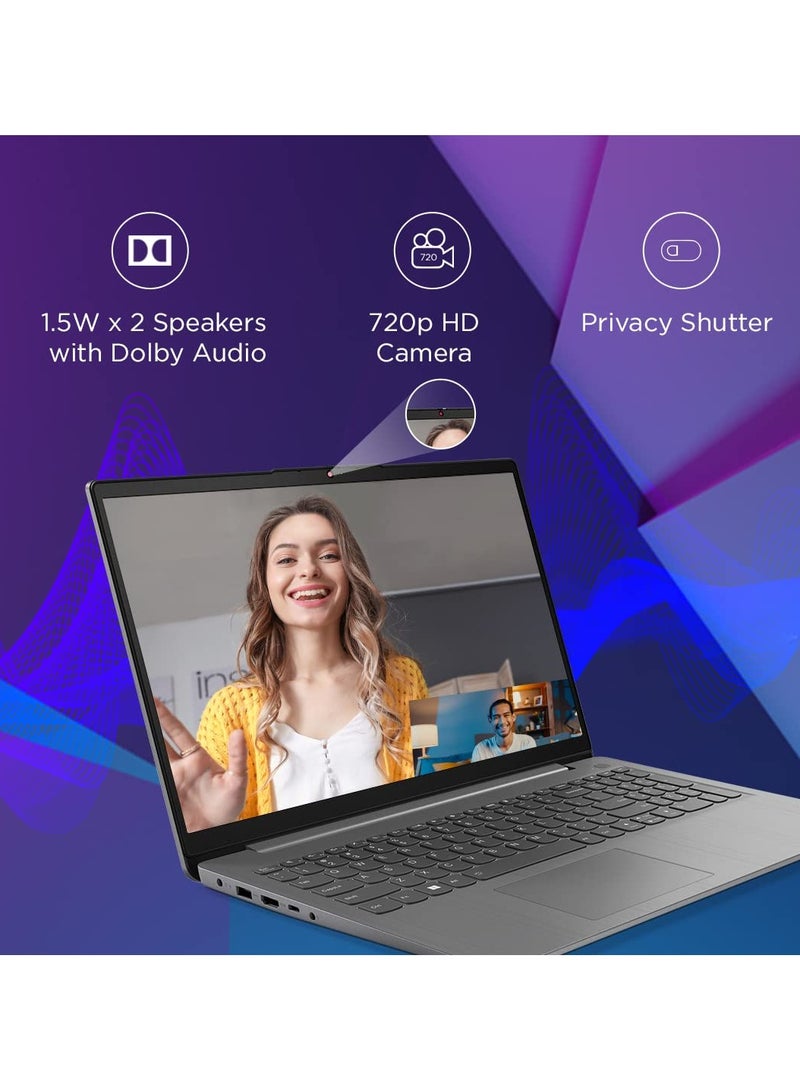 Lenovo - IdeaPad 3 Laptop With 15.6-Inch FHD+ Touch screen Display, Intel Core i7-1255u Processor/40GB RAM/1TB SSD/Intel Iris XE Graphics/Windows 11 English/Arabic grey - Image 1