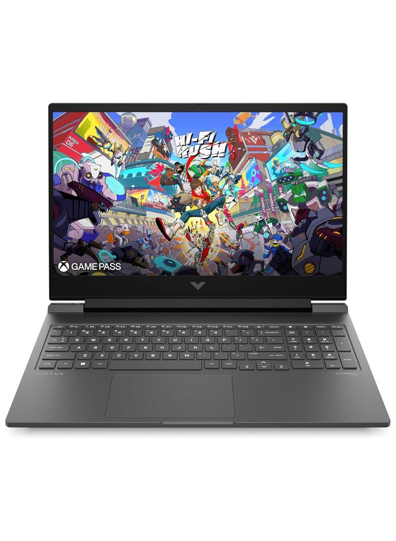 HP Victus 15 Elite Laptop With 15.6-Inch FHD+ Display, AMD Ryzen 5 7535HS Processor/16GB RAM/512GB SSD/8AMD Radeon RX 6550M Graphics/Windows 11 English/Arabic grey  - Image 1